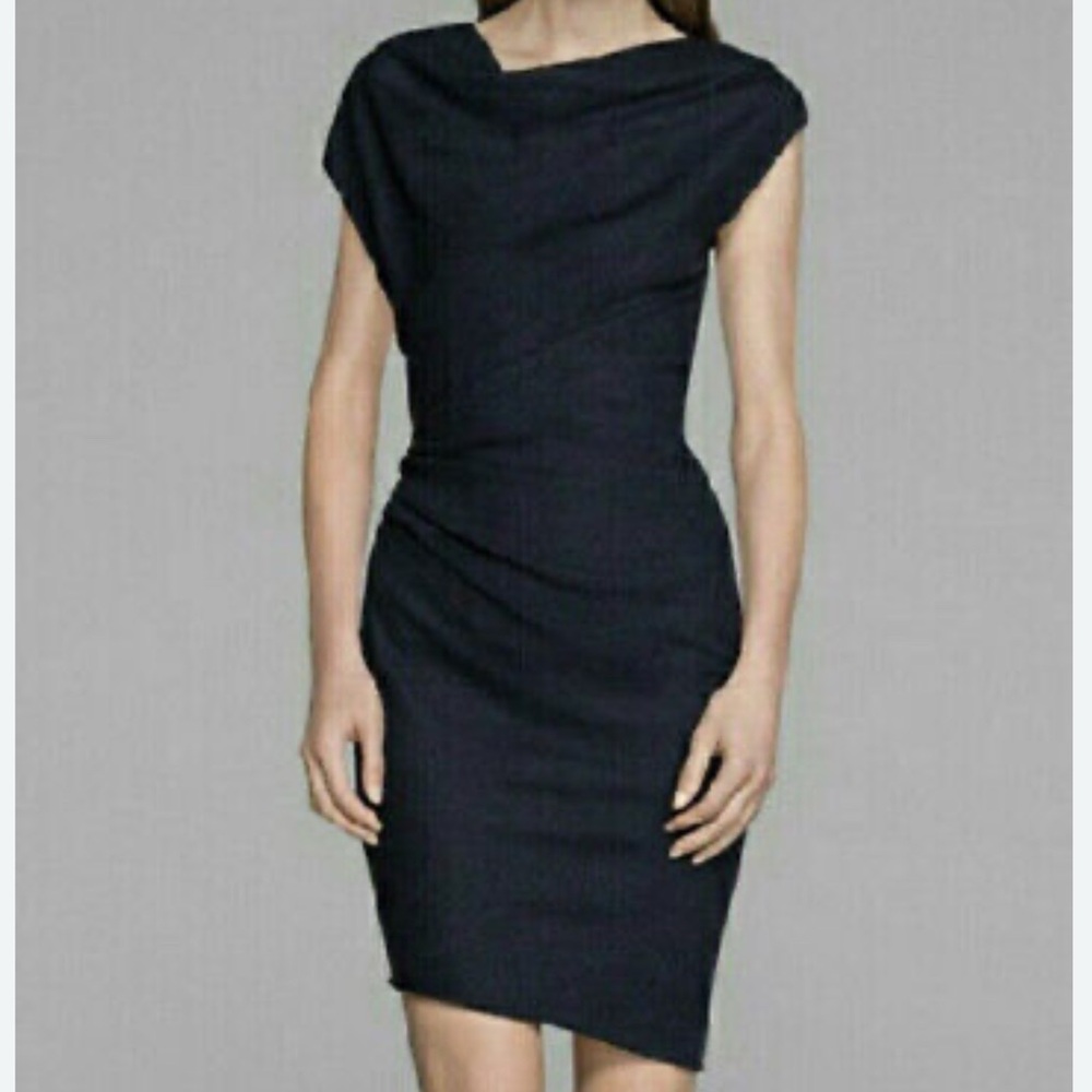 Helmut Lang navy blue Asymmetrical Dress, Brand New with tags!